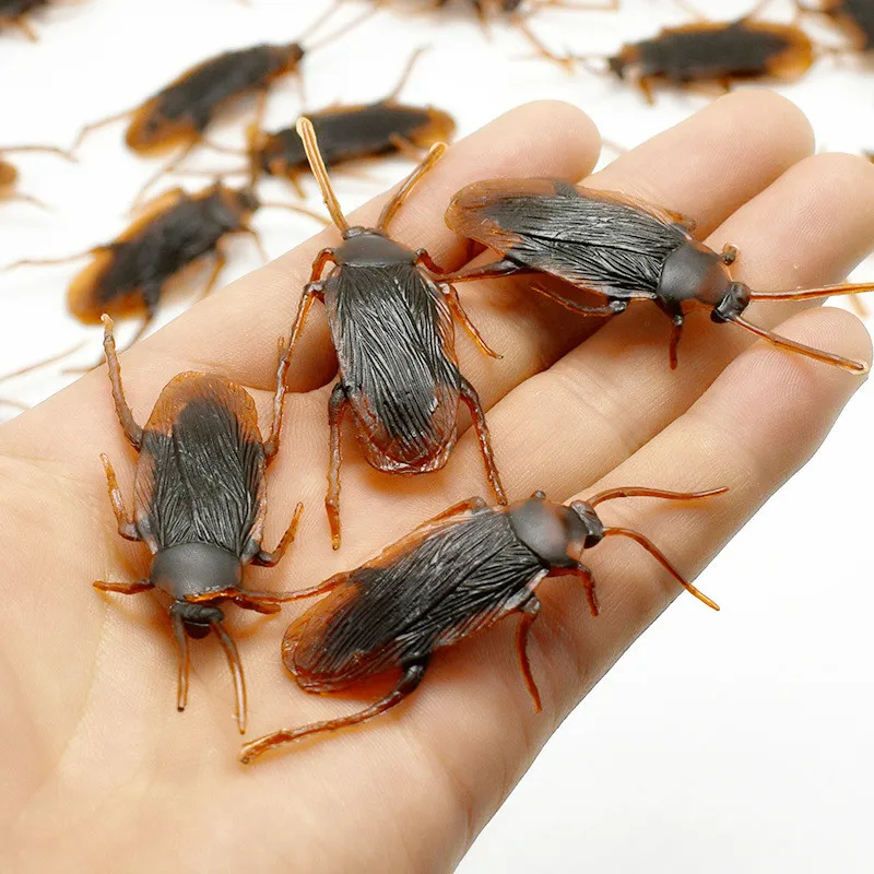 

12 Pcs April Fool's Day Simulation Cockroach Shock Toys Cockroach Trick Funny Disgusting Scary Insects Props Cool Shock Toys