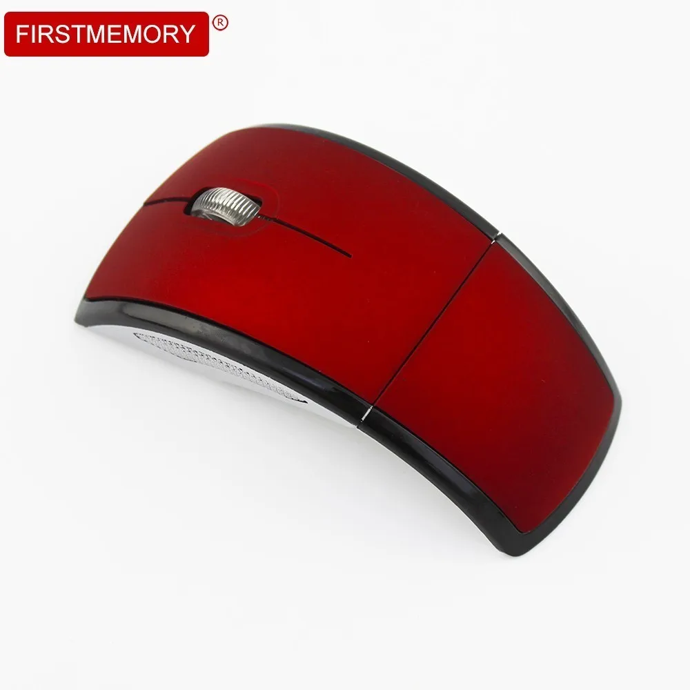 Firstmemory USB Беспроводной Arc Мышь эргономичный оптический ультра-тонком Мышь складной Mause 1200 Точек на дюйм для портативных ПК настольного