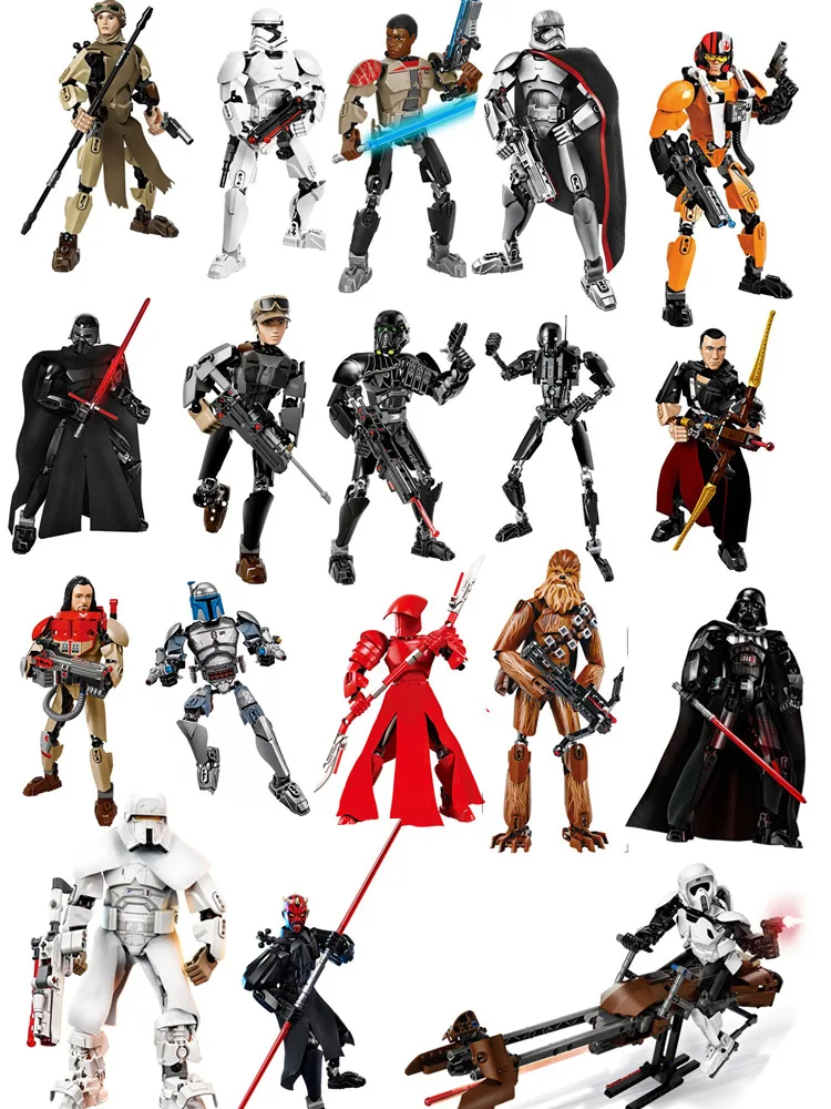 Star Wars Buildable Figure Building Blocks DIY Bricks Toy DARTH MAUL HanSolo RANGE TROOPER Compatible With Legoe For Kids Gifts