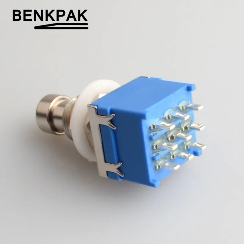 BENKPAK 3PDT 9 контактный кнопочный переключатель для гитарных эффектов Педальный ног