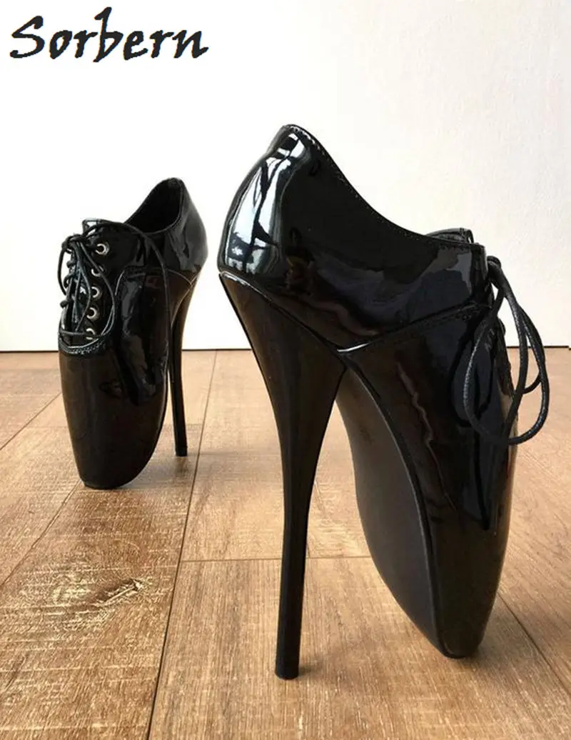 Sorbern/балетные туфли на высоком каблуке-шпильке; женские туфли-лодочки на каблуке 7 дюймов; Фетиш-обувь для трансвеститов; туфли-лодочки на каблуке; женская обувь