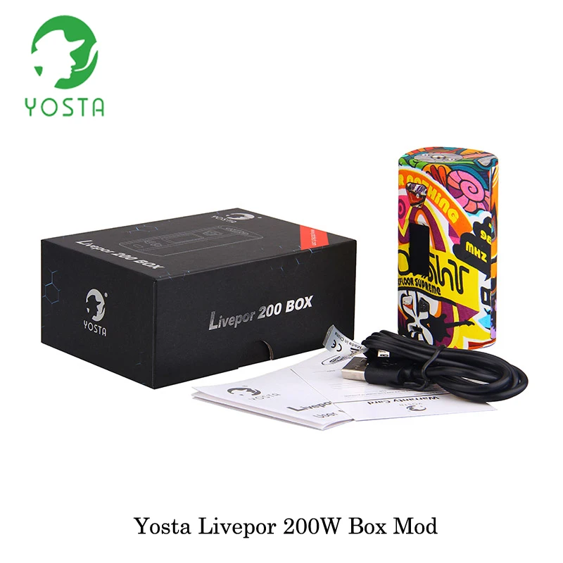 Электронные сигареты Yosta Livepor 200 бокс мод Вт питается от двойной батареи 18650