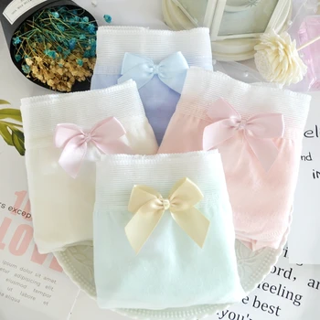 

Japanese girls simple bowknot Marca dragon color women briefs majtki damskie string femme sous vetement femme seamless panties