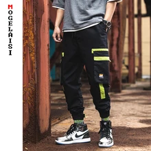 Мужские брюки в стиле хип-хоп, модные брендовые брюки-карго, мужские брюки с несколькими карманами, мужские брюки для бега, мужские брюки, A151-A915