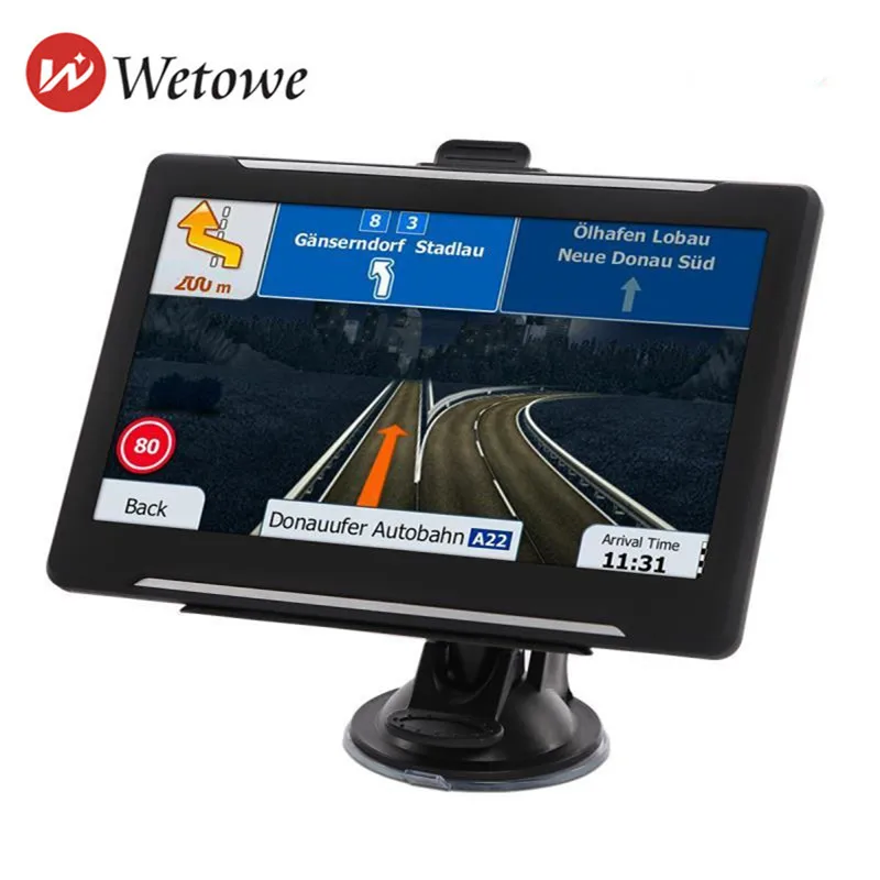 

Wetowe G8 7 inch GPS navigation FM Bluetooth AVIN reversing camera Russia United States AU 2018 EU free map truck GPS navigation