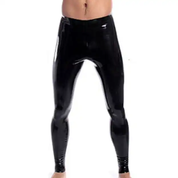 mens skinny pvc trousers