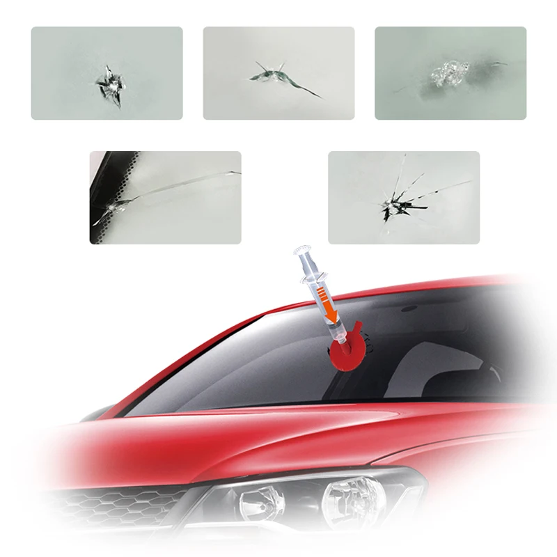 Auto Glass Windscreen Repair Set DIY Car Windshield Repair Kit tools Give Door Handle Protective Decorative Sticker Car Styling