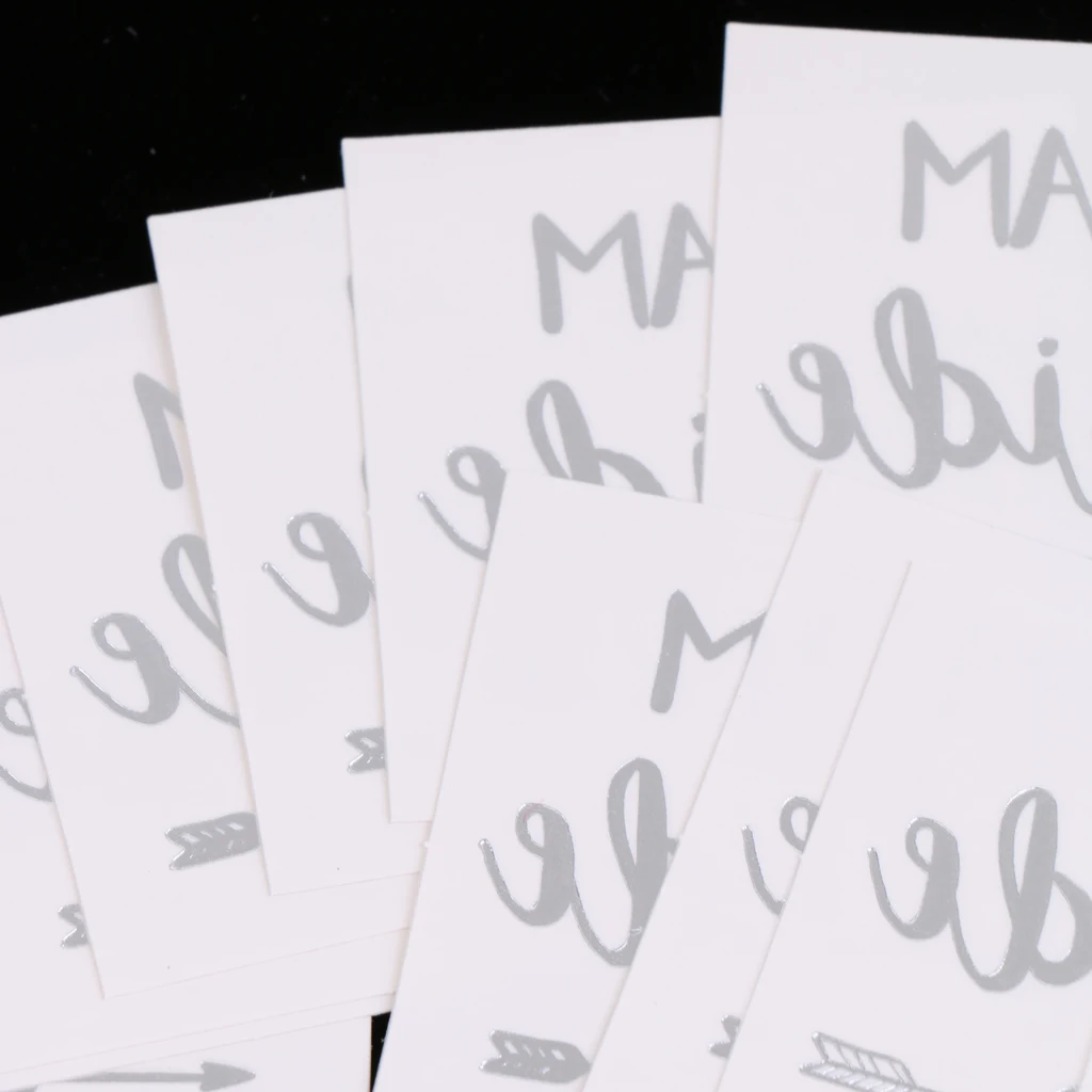 MagiDeal 12x Metallic Team Bride Groom Temporary Tattoos Wedding Stickers Waterproof Tattoo Sticker