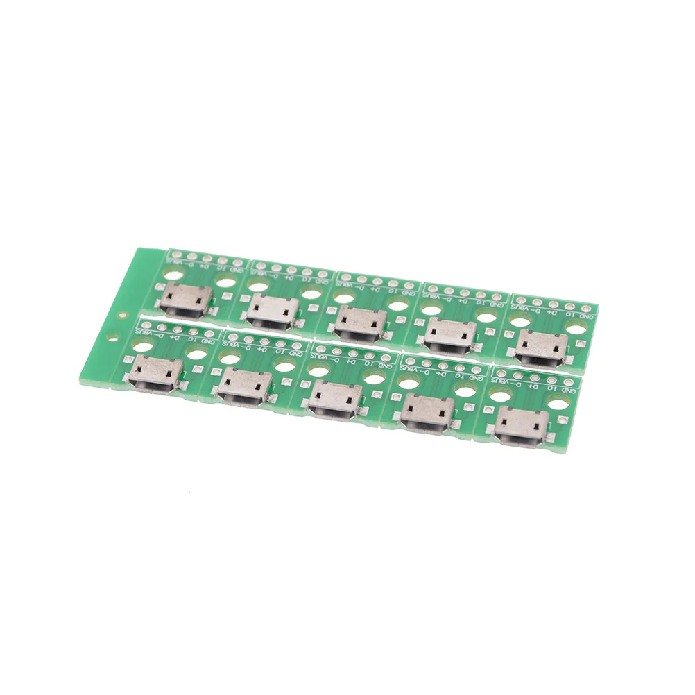 

Welded PCB Converter Pinboard USB 2.0 Female Socket to DIP 5P Adapter Connector for Cellphone Data Line 10pcs 2.54mm