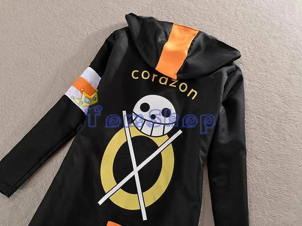 Цельнокроеное платье Trafalgar Law Time Skip Dressrosa с капюшоном, плащ, накидка, платье Rosa, длинный плащ с капюшоном, пальто, костюм для косплея