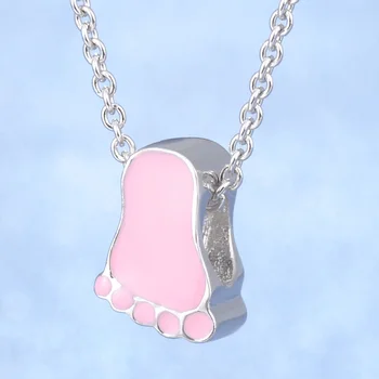 

2018 Original New Delicate And Lovely Small Feet Design Good Quality Charm S925 Sterling Silver Snake/Cross Chain Necklace