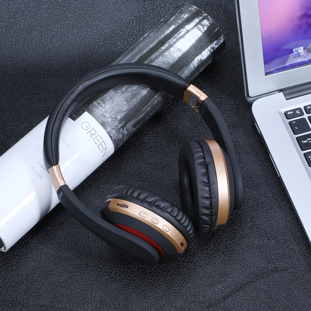 

Bluetooth Wireless Headphones Over Ear Active Noise Cancelling Headset Handsfree AUX SD Card Slot for iPhone Huawei Samsung