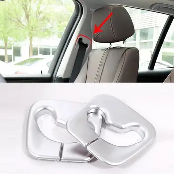 

2 PCS Chrome Car Safety Belt Cover Frame Trim For BMW X3 F25 2011-2017 Car Accessories Car Accessories Interior