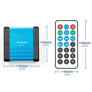 

Wireless Bluetooth Audio Receiver Decoder Car Pre-amplifier Stereo Speaker Amplifier Modified With Remote Control