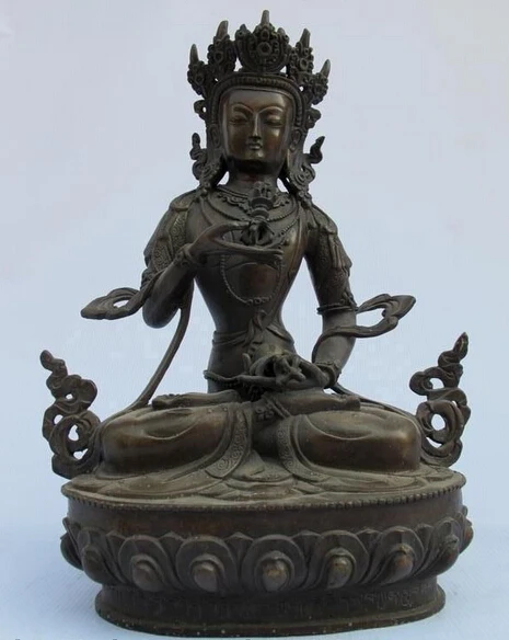 

wholesale factory Tibet Buddhist Temple Pure Bronze Vajradhara Buddha Sculpture Goddess Statue