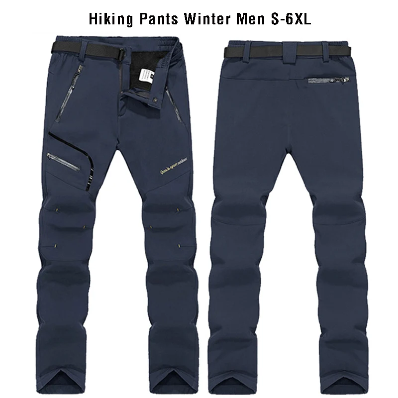 El Ártico luz 6XL de los hombres de invierno de lana interior suave pantalones de senderismo Trekking deportes al aire libre de esquí térmico Hombre Pantalones