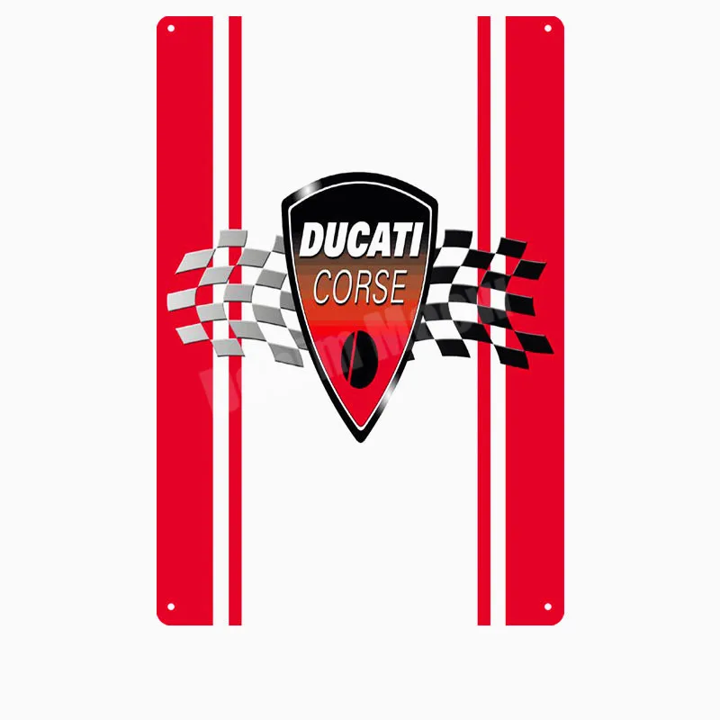 Ducati Corse табличка винтажная металлическая жестяная вывеска для паба бара гаража декоративная пластина для мотоцикла железная живопись мотор настенные художественные наклейки N280 - Цвет: T