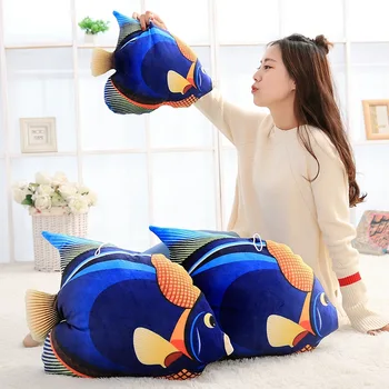 

Marine series cushion, turtle, grouper, colorful sea fish soft pillow, classic furnishings birthday gift