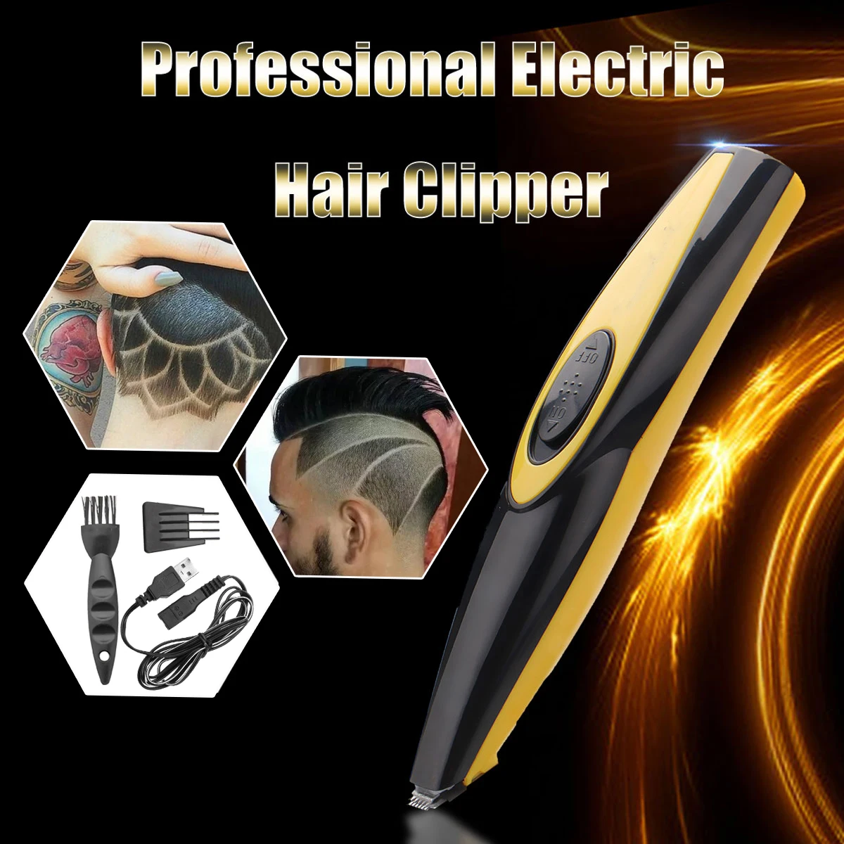 Mini Electric Hair Clipper Rechargeable USB Plug Dual Charging Cutting Tool 220V 50Hz 