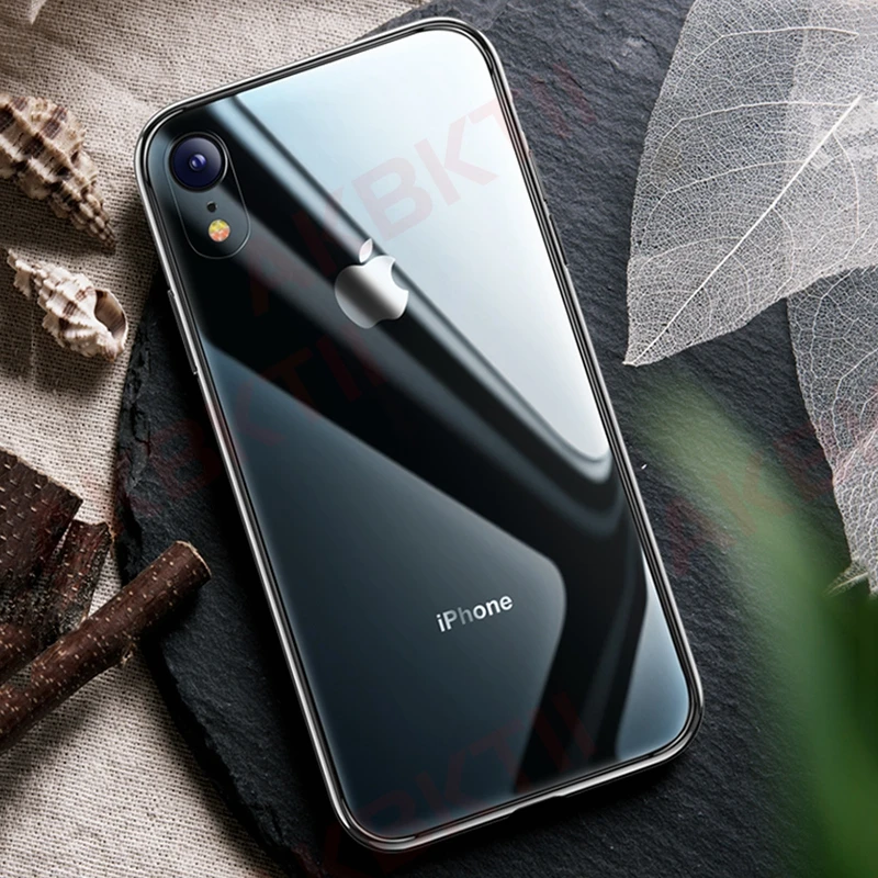 AKBKTII роскошный стеклянный чехол для iPhone XS MAX XR X s ультра тонкий прозрачный задний 7