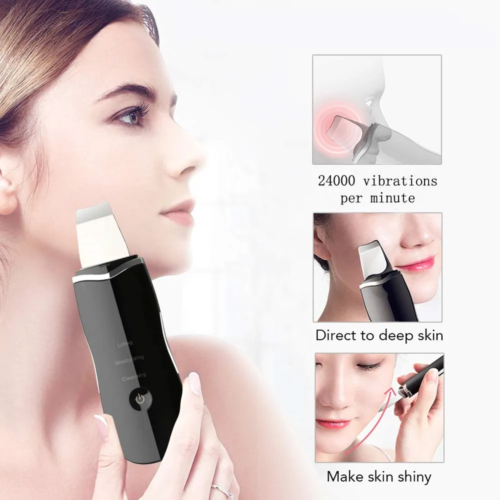 

Facial Skin Scrubber,Blackhead Remover Extractor,Facial Skin Pore Cleanser IP6X waterproof USB charger, Facial Lifting Tool