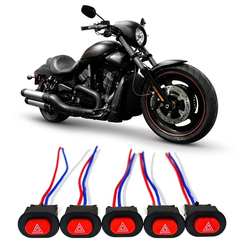 

12V-24V 5A Double Flash Motorcycle Scooter Electric Vehicle Switch Handlebar Mount on-off Button Switch