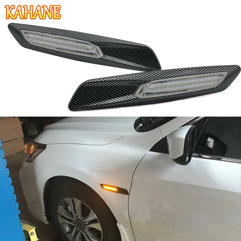 KAHANE 2x LED Car Fender Side Marker Turn Signal Light Sticker FOR BMW F30 E90 E91 E92 E93 E46 M3 E60 E61 M5 E81 E82 E87 E88 KAHANE 2x LED Car Fender Side Marker Turn Signal Light Sticker FOR BMW F30 E90 E91 E92 E93 E46 M3 E60 E61 M5 E81 E82 E87 E88