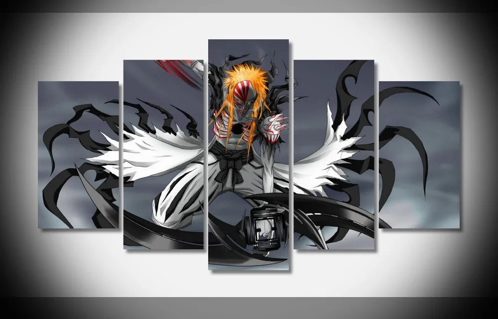 

2546 hollow ichigo bleach anime Poster Framed Gallery wrap art print home wall decor wall picture Already to hang digital print