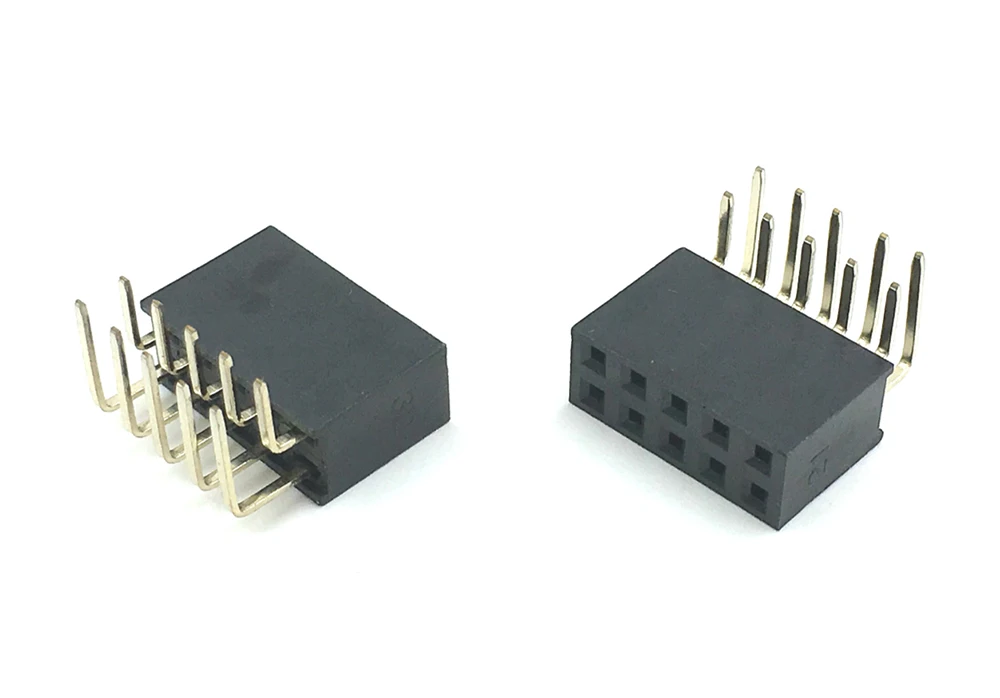 100 шт. 2 54 мм двухрядная прямоугольная Женская головка RA90D 2x 2P/3P/4P/5P/6P/7P/8P/10P/20P/25P/40P 0 1