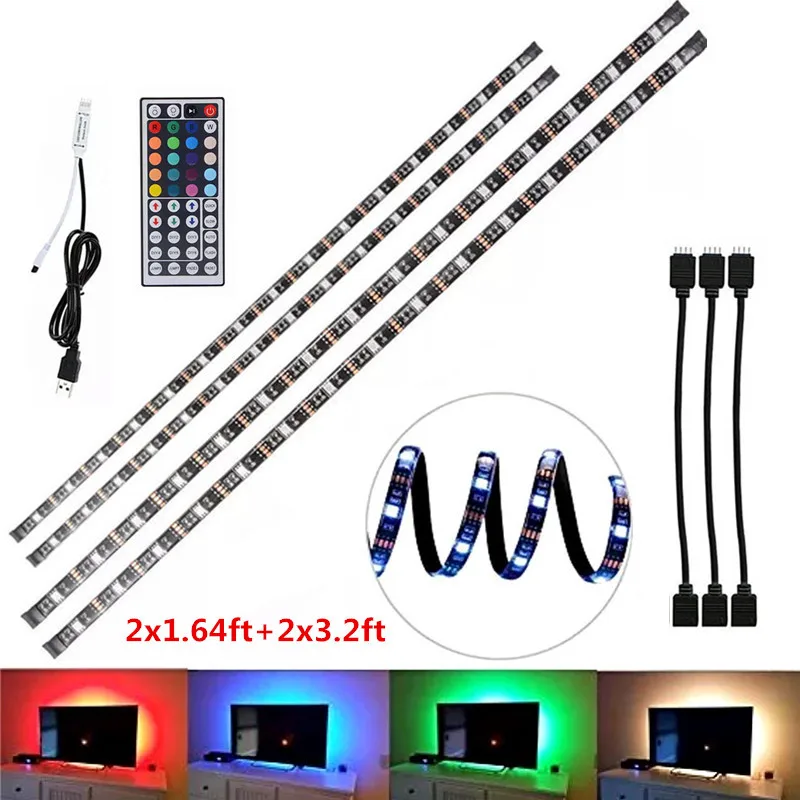 Водонепроницаемая гибкая светодиодная лента RGB 5050 SMD 4 х50 см с подсветкой