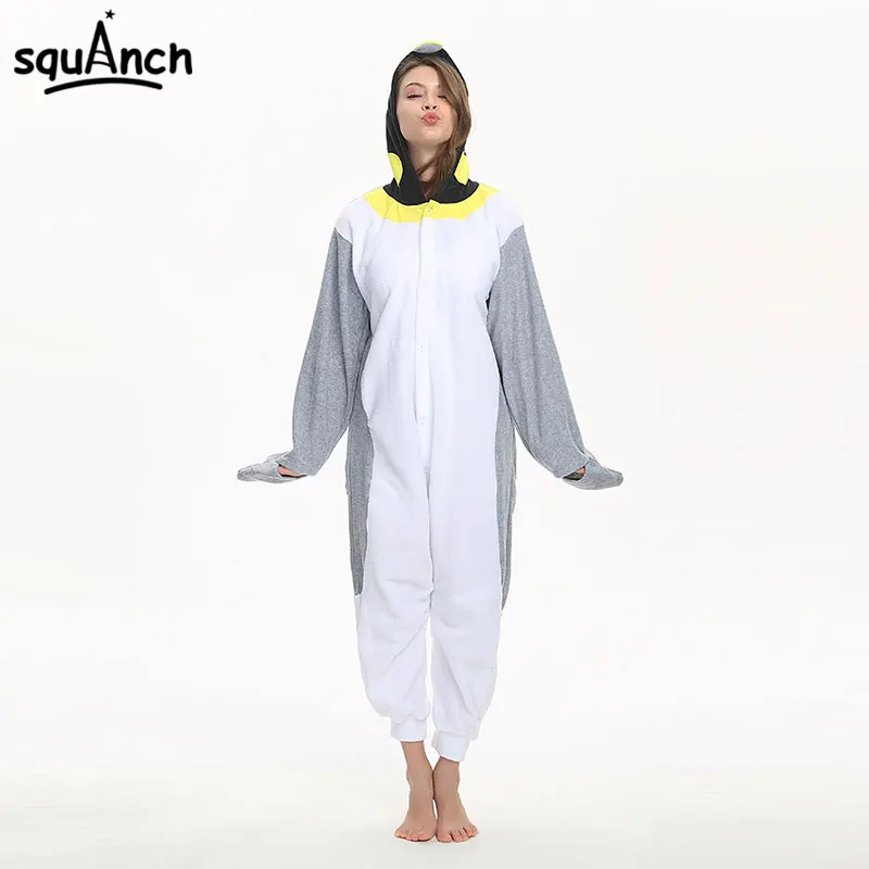 Penguin Kigurumi Onesie Good Quality Polar Fleece Pajama Women Men