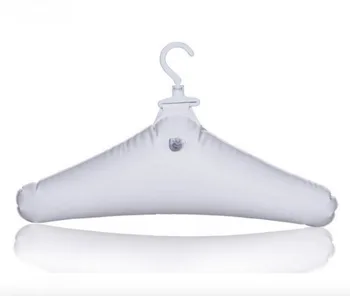 

10 x White Gray PVC Plastic Inflatable Portable Clothes Hangers Triangular Rack for Outdoor Travel Hotel Office Use