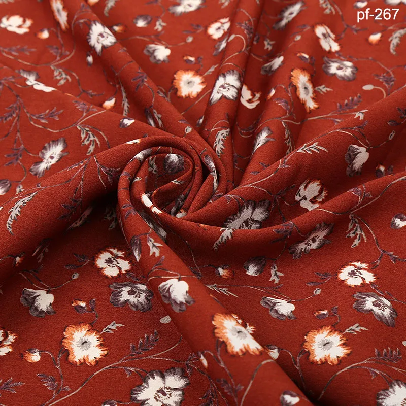 Стиль Huayao Креп Полиэстер ткань осень крепдешин платье рубашка Винтаж печатных ткань шифон ткань