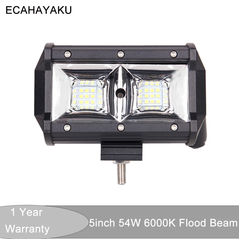 

ECAHAYAKU 1x 10-30V DC 4x4 truck car ATV UTV 5" 54W spot beam led work light for JEEP boat tractor waterproof Car styling truck