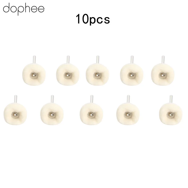 

dophee Dremel Accessories Wool Polishing Brush Grinding Buffing Wheel Grinder Brushes for Drill Rotary Tool 3MM Shank 10PCS