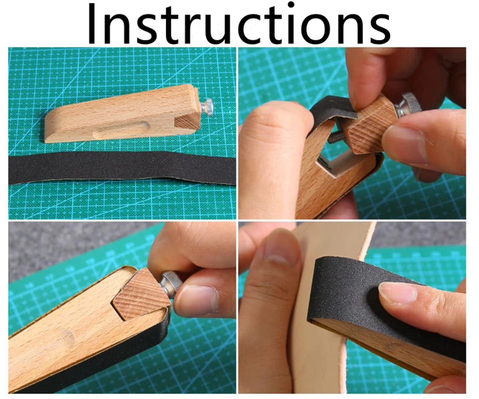 Handmade leather DIY wooden sandpaper sandpaper sanding block vegetable tanned leather edge banding grinding edge treatment