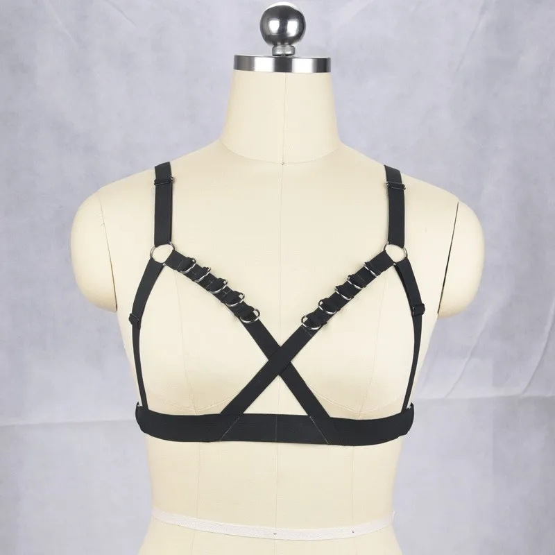 JLX.HARNESS Adjustable Harness Bra (Cup-less) in Black cupless bondage lingerie erotic frame bra Open Chest Harness O0392 JLX.HARNESS Adjustable Harness Bra (Cup-less) in Black cupless bondage lingerie erotic frame bra Open Chest Harness O0392