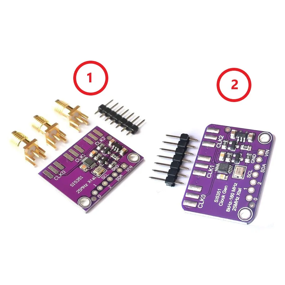 

DC 3V-5V CJMCU-5351 Si5351A Si5351 I2C Clock Generator Breakout Board Module Signal Generator Clock 8KHz-160MHz For Arduino