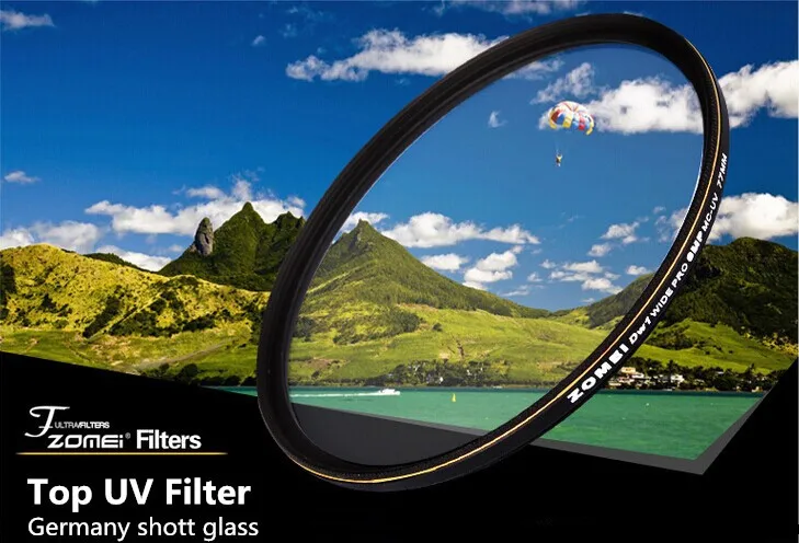 

Free Shipping Top Zomei Ultrathin 82mm UV Filter Germany Polarizer Lens 18 Layer Coating Oil Soil + Clean for Canon Sony Camera
