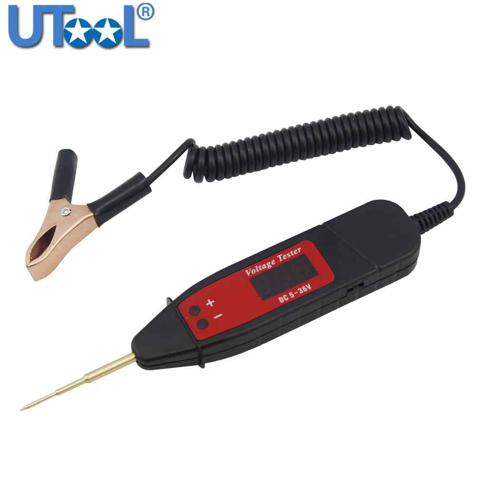 

2 in 1 Car Power Circuit Tester DC 5-36V Digital LCD Display LED Probe Tool
