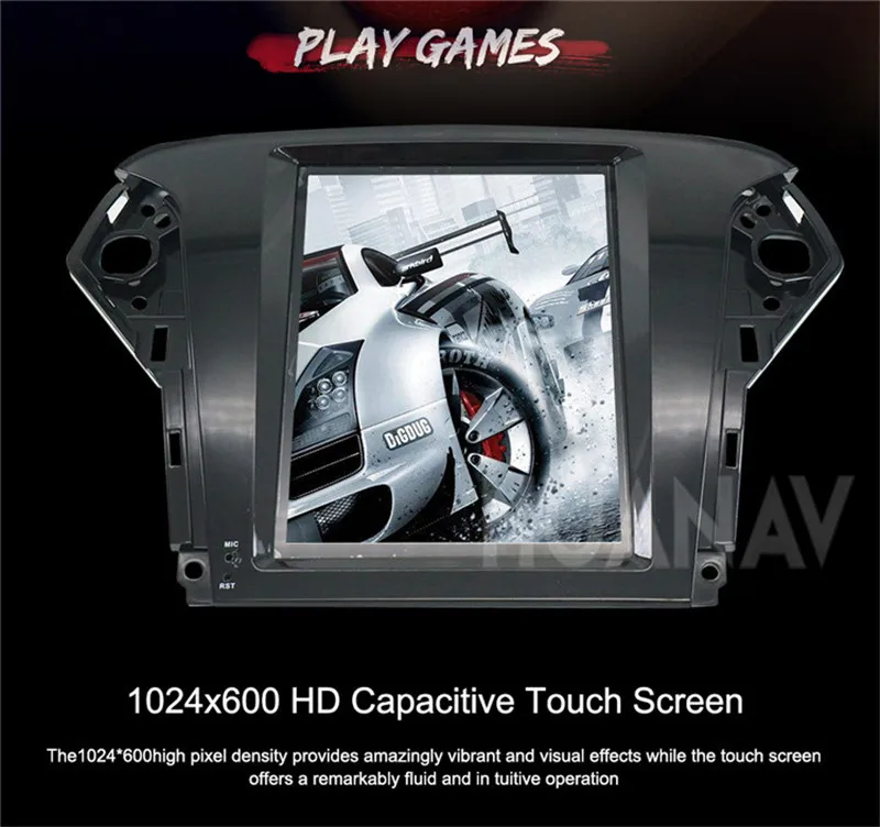 Excellent Tesla style 10.4 Big Screen Multimedia Car DVD Player GPS Navigation For Ford Mondeo 2007-2012 Android 7  stereo headunit 7