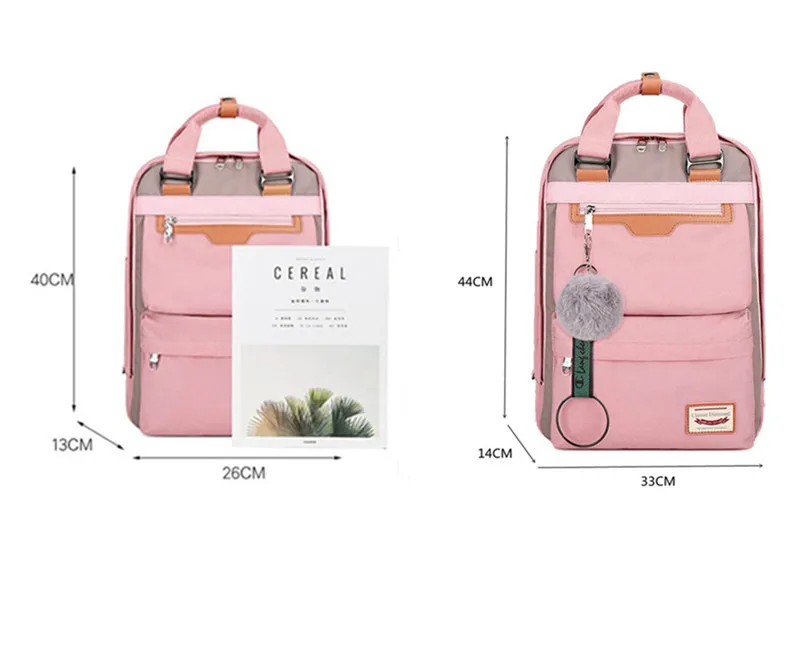 Модный брендовый рюкзак, Подростковый рюкзак для ноутбука, рюкзаки для девочек, Студенческая школьная сумка, розовые рюкзаки, женские водонепроницаемые дорожные сумки mochila