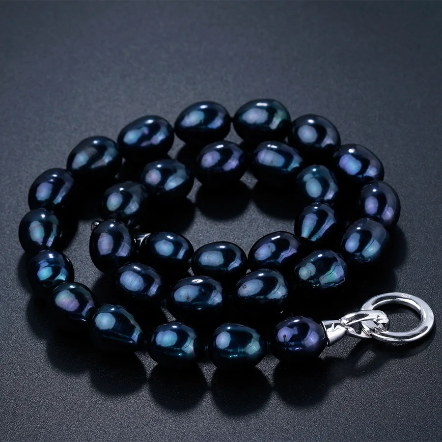 10 мм большой черный жемчуг ожерелье для см женщин 45 см/см 50 см Высокое качество колье ожерелье Продвижение товары цена