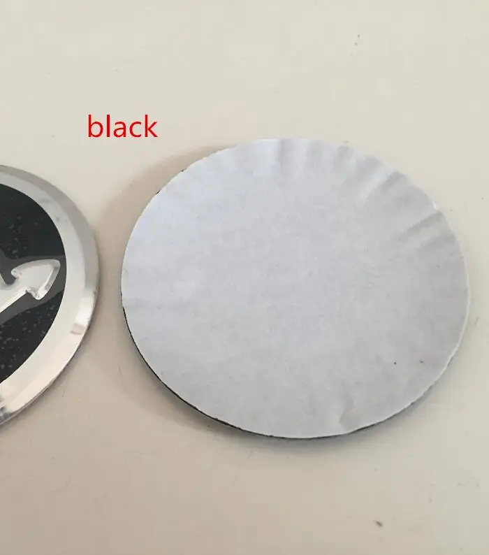 56mm black sticker 4 шт. 56 мм 60 мм 65 мм 68 мм для Черный Зеленый центральный колпак на колесо автомобиля значок пылезащитные Чехлы эмблема наклейка автомобиль аксессуары для укладки - Название цвета: 56mm black sticker