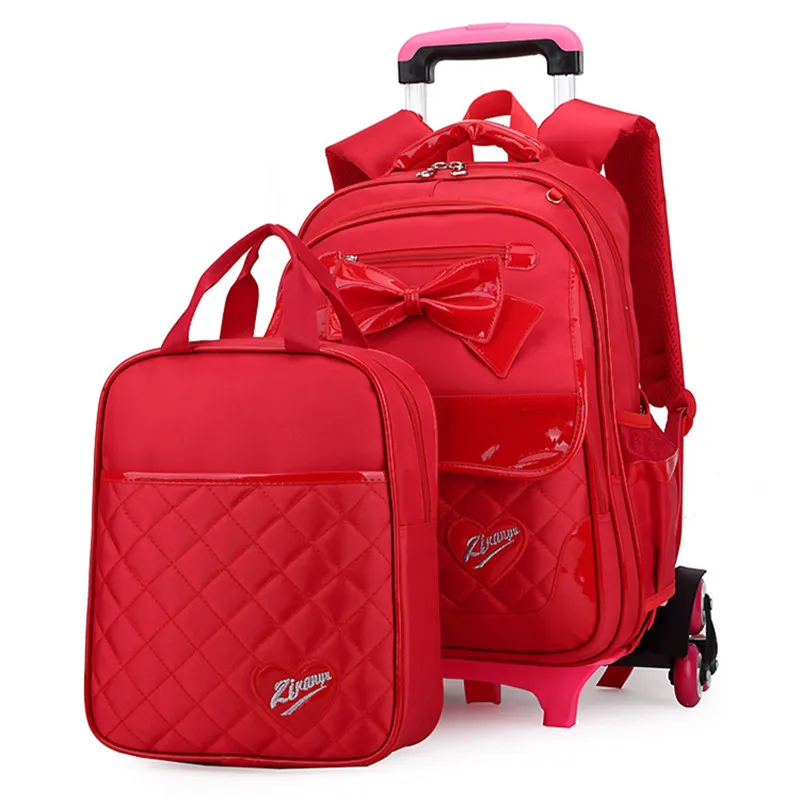 Korean Style Children Backpack Kids Bow Cute Pink A set Detachable