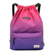 Saco de ginásio à prova dwaterproof água saco de esportes das meninas das mulheres saco de cordão de viagem ao ar livre mochila para o treinamento de natação sacos de fitness softback(China)