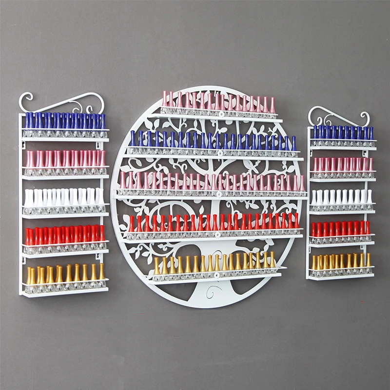 Newest Iron Nail Polish Shelf Display Hanging Rack Nails Gel Storage