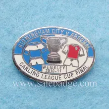 Изготовленный На Заказ Лига Кубок значки на футбольную тематику тяжелый эмалированный значок