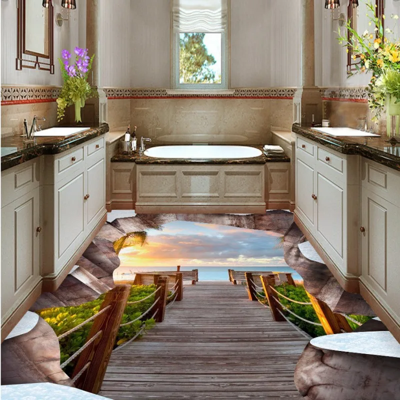 Piso de madera en el baño de alta calidad compra lotes ... Barato piso decoración