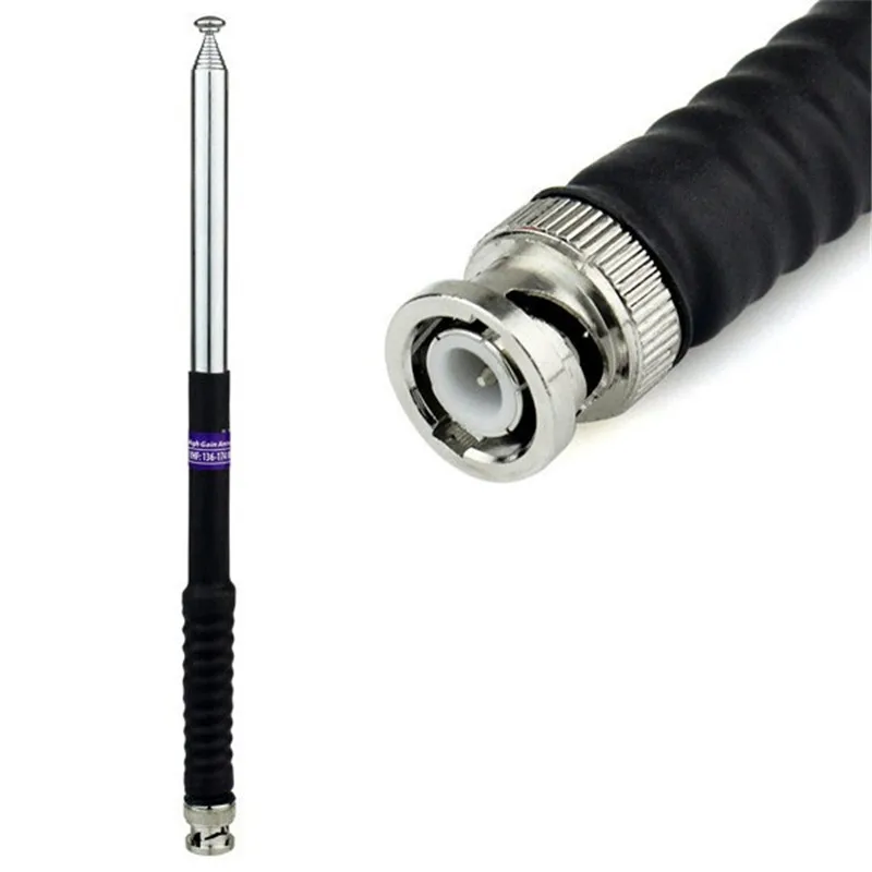 NEW Telescopic Antenna BNC FP10120 VHF for Radio Walkie Talkie V8 V80 IC-U82 Handheld Two Way | Мобильные телефоны и